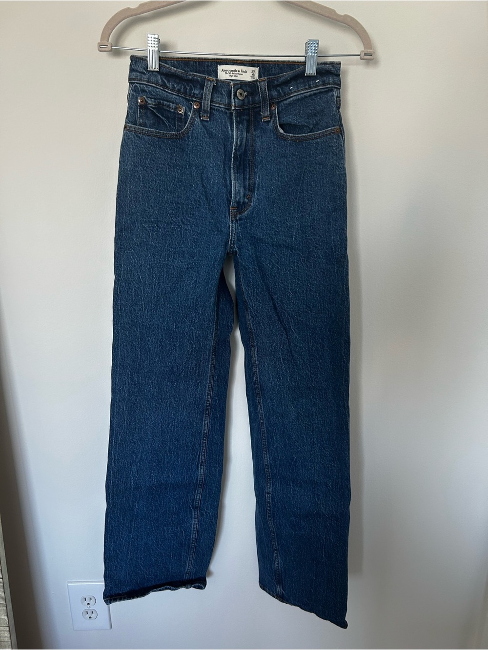 Abercrombie & Fitch Women's Blue Wide-Leg Jeans